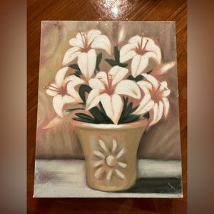 Wall flower canvas painting
